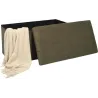 Coffre banc pliable en velours côtelé Scott