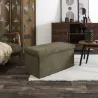 Coffre banc pliable en velours côtelé Scott