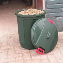 Poubelle de jardin couvercle et poignées 75 L Megano