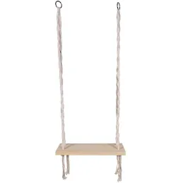 Balançoire en macramé et bois Natural