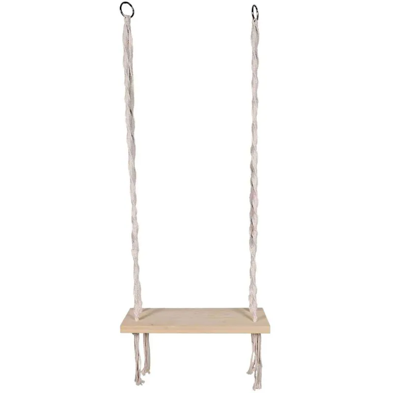 Balançoire en macramé et bois Natural