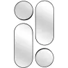Set de 4 miroirs ronds et ovales Versa