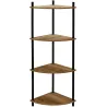 Etagère d'angle 4 niveaux en mdf imitation acacia