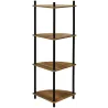 Etagère d'angle 4 niveaux en mdf imitation acacia
