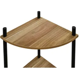 Etagère d'angle 4 niveaux en mdf imitation acacia