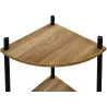 Etagère d'angle 4 niveaux en mdf imitation acacia