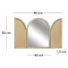 Miroir à volets en mdf et canage Bali