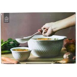 Service à soupe en porcelaine 9 pièces Mirage
