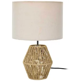 Lampe à poser avec abat-jour corde tressée Lina