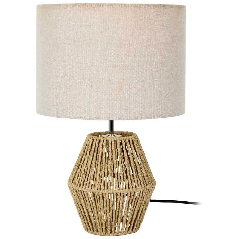 Lampe à poser avec abat-jour corde tressée Lina