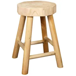 Tabouret en bois de paulownia Harald