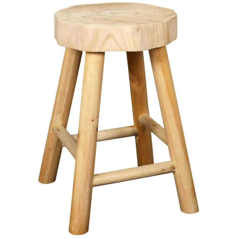 Tabouret en bois de paulownia Harald