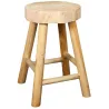 Tabouret en bois de paulownia Harald