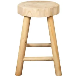 Tabouret en bois de paulownia Harald