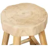 Tabouret en bois de paulownia Harald