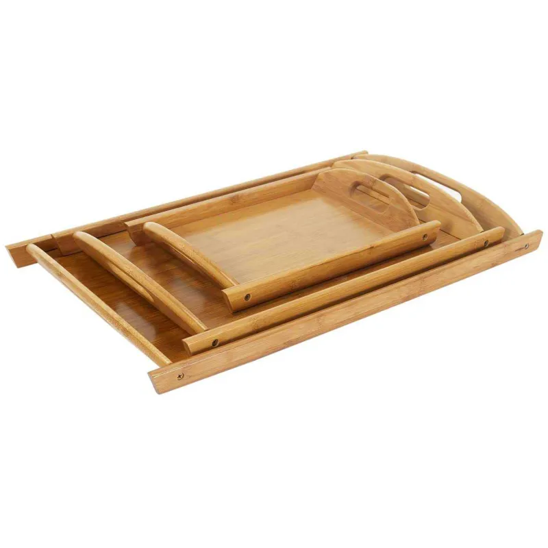 Plateau en bambou (Lot de 3)