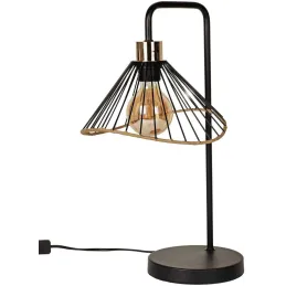 Lampe à poser avec abat-jour en rotin