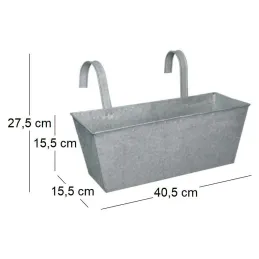 Jardinière balcon en zinc à suspendre
