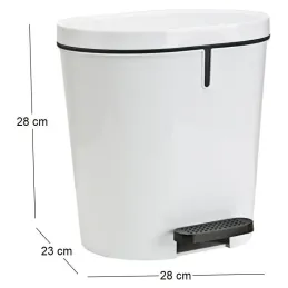 Zamora Poubelle à pédale 8L Zamora