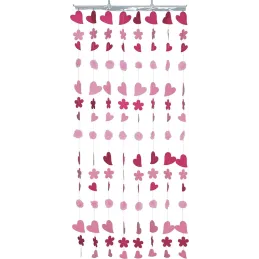 Rideau coeurs et pompons