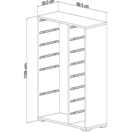 Meuble de rangement 14 tiroirs Rine