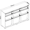 Meuble de rangement 8 tiroirs Bofi