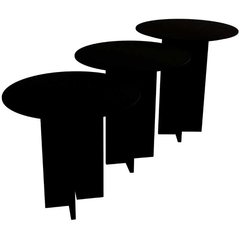 Ensemble de 3 tables d'appoint Leo