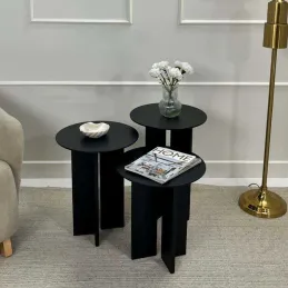 Ensemble de 3 tables d'appoint Leo
