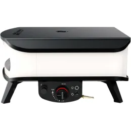 Four à pizza au gaz rotatif avec thermomètre intégré et porte