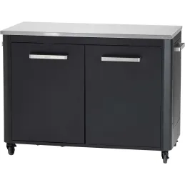 Cuisine extérieure double avec 2 portes et 4 roulettes
