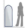 Miroir en MDF bleu Tangier