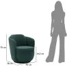 Fauteuil en tissu Torino 70 x 72 x 75 cm