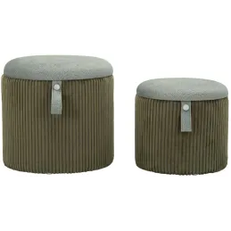 Pouf avec rangement intégré Bolzano (Set de 2)