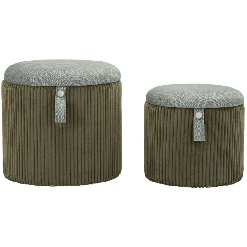 Pouf avec rangement intégré Bolzano (Set de 2)