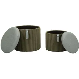 Pouf avec rangement intégré Bolzano (Set de 2)