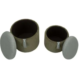 Pouf avec rangement intégré Bolzano (Set de 2)