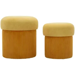 Pouf avec rangement intégré Aspen (Set de 2)