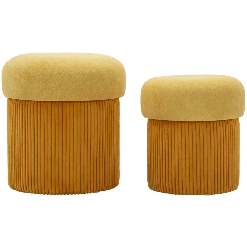 Pouf avec rangement intégré Aspen (Set de 2)