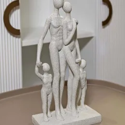 Statuette en polyrésine Family stons 16 x 8 x 30.5 cm