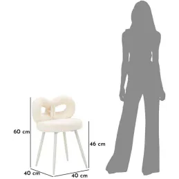 Chaise en tissu éponge Ilary 40 x 67 cm