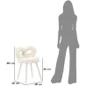 Chaise en tissu éponge Ilary 40 x 67 cm