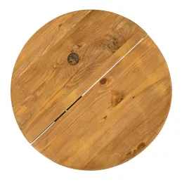 Table d'appoint en pin et pied en métal 
