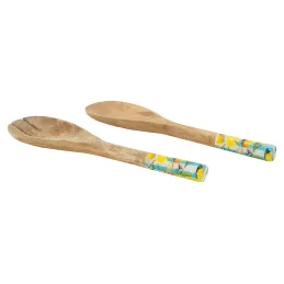 Paire de couverts en manguier  Citron