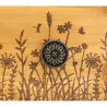 Patère en pin Fleurs Champêtres