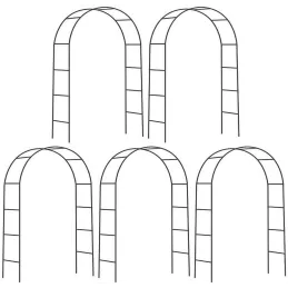 Arche de jardin noire pour plantes grimpantes 200 × 136 cm Atea