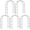 Arche de jardin noire pour plantes grimpantes 200 × 136 cm Atea