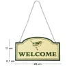 Enseigne Welcome en métal