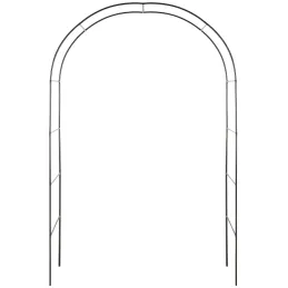 Arche de jardin noire pour plantes grimpantes 200 × 136 cm Atea