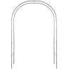 Arche de jardin noire pour plantes grimpantes 200 × 136 cm Atea