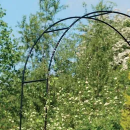 Arche de jardin noire pour plantes grimpantes 200 × 136 cm Atea